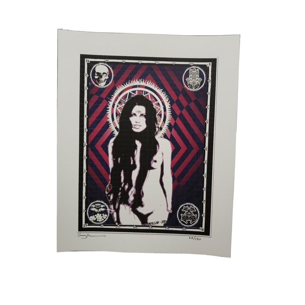 Gwyllm Llwydd "Invocation" signed Blotter Art‎ Print LTD Edition Psychedelic Art